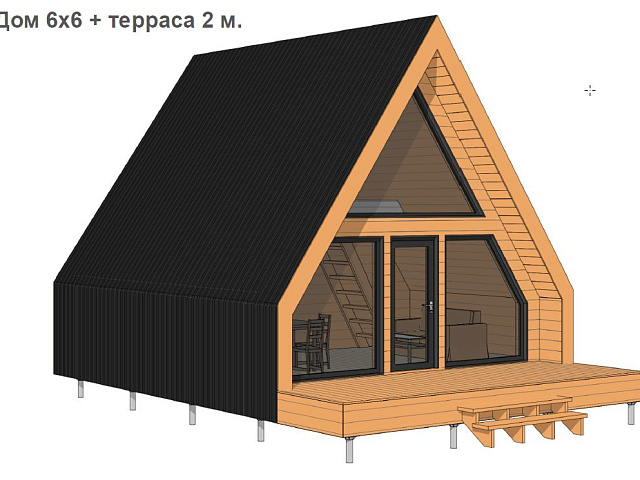 A-frame 6 x 6 м2